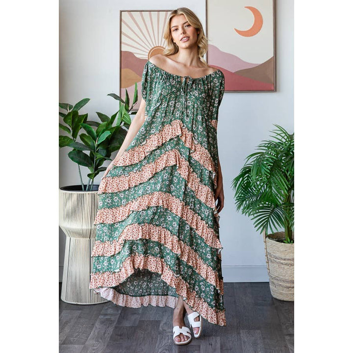 Springs Day Oversized Layered Maxi Dress