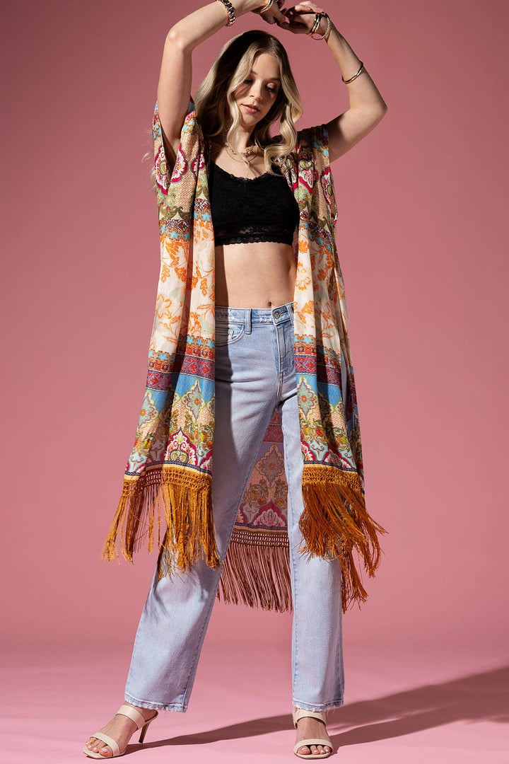 Cairo Fringe Boho Kimono