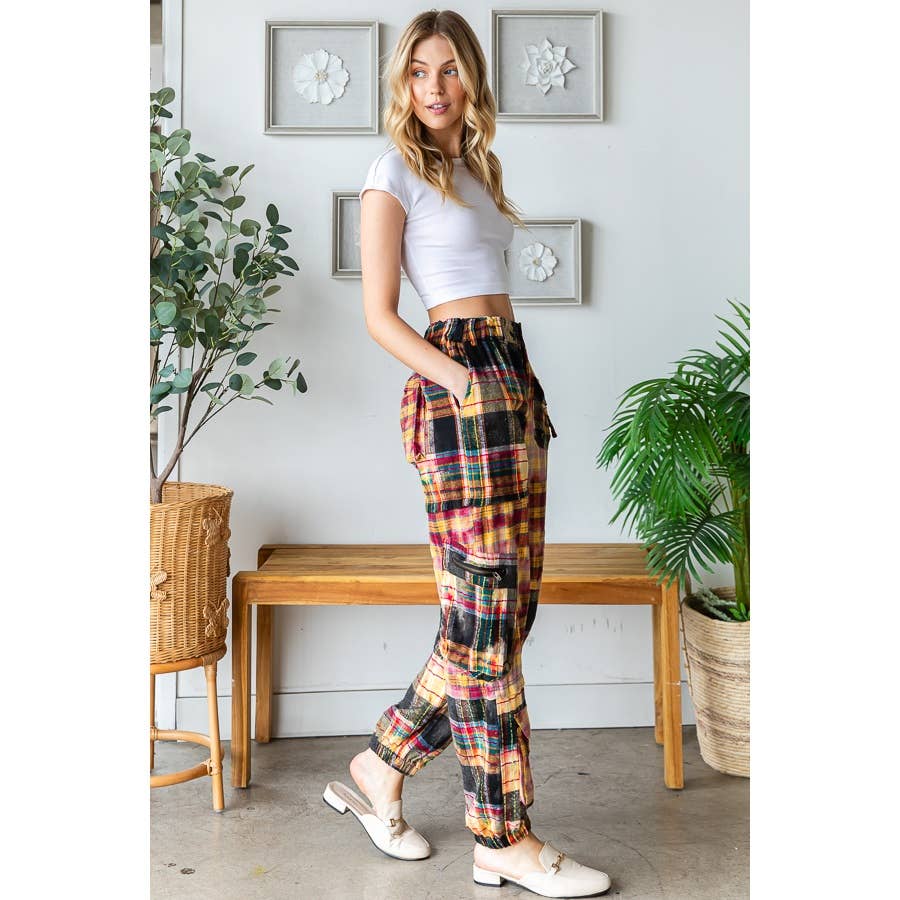 Not the First Rodeo Plaid Jogger Pants