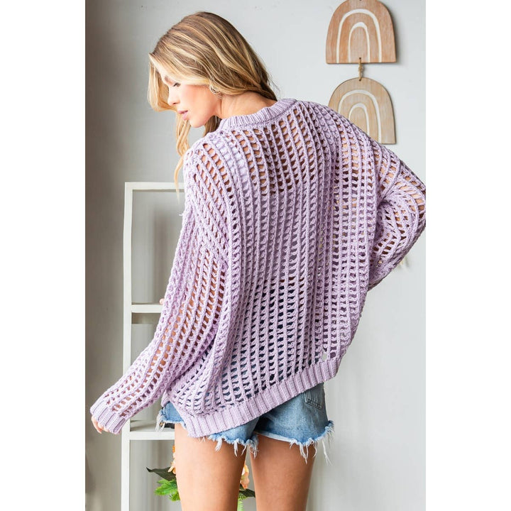 Loose Fit Crochet Sweater: