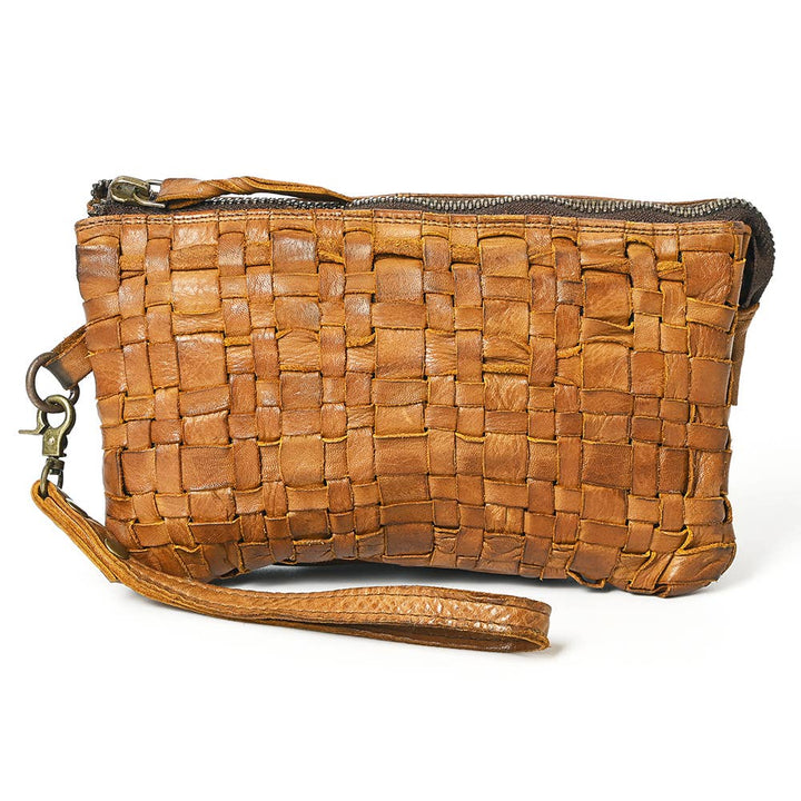 Janet Woven Leather On the Go Clutch Wallet