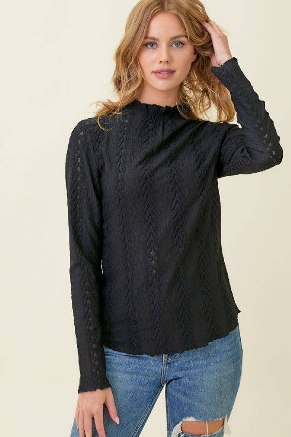 Then Everest Lettuce Edge Textured Top