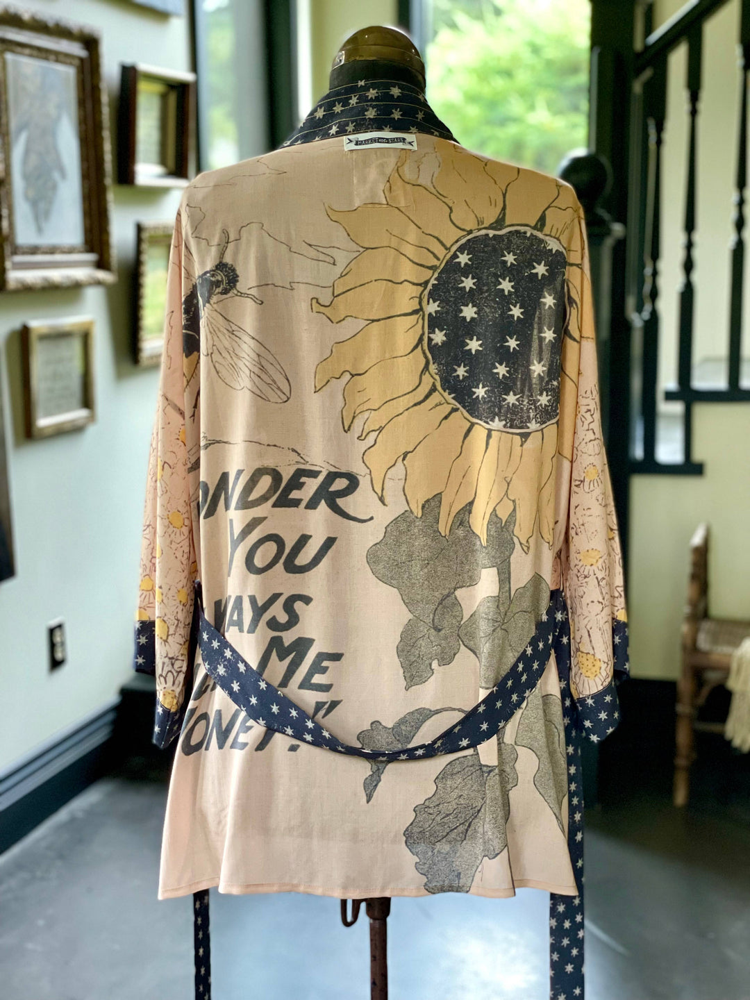 Milk & Honey Bamboo Artisan Bohemian Kimono Cardigan with Belt