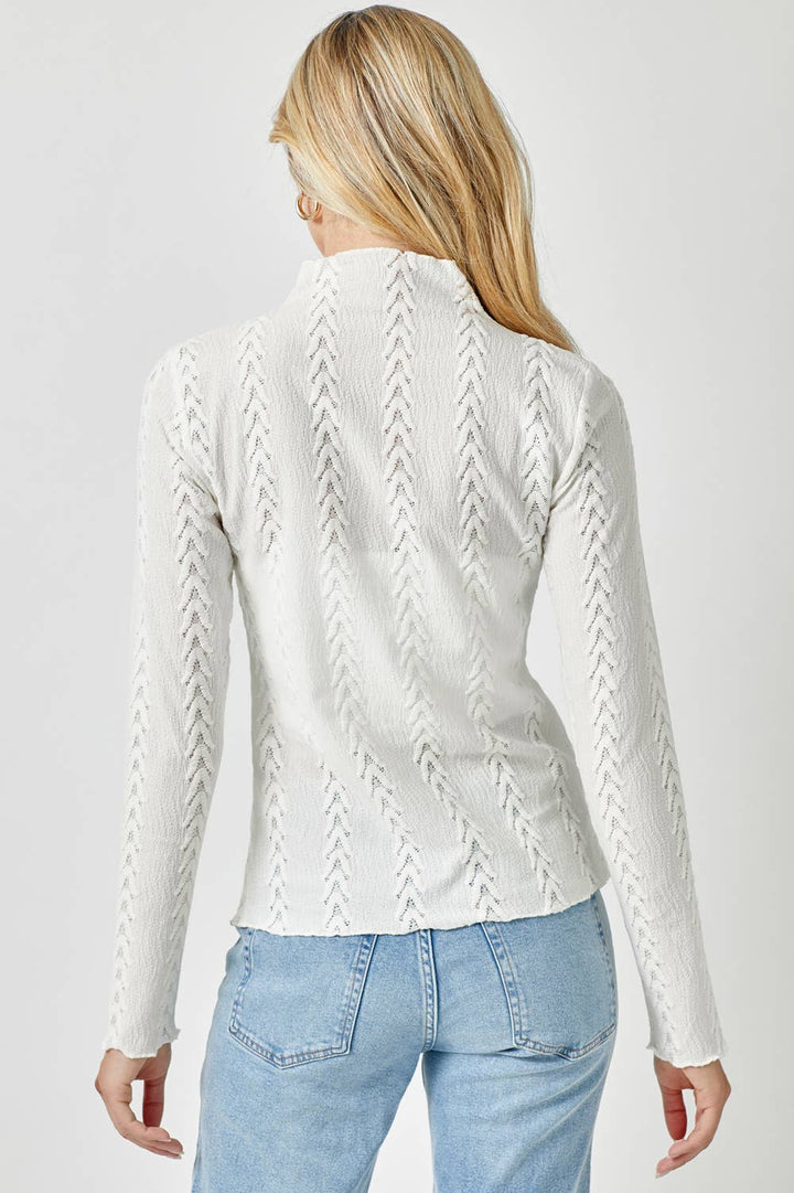 Then Everest Lettuce Edge Textured Top