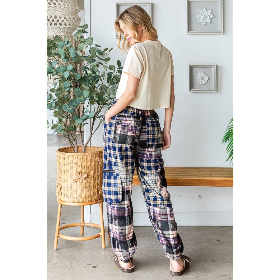 Not the First Rodeo Plaid Jogger Pants