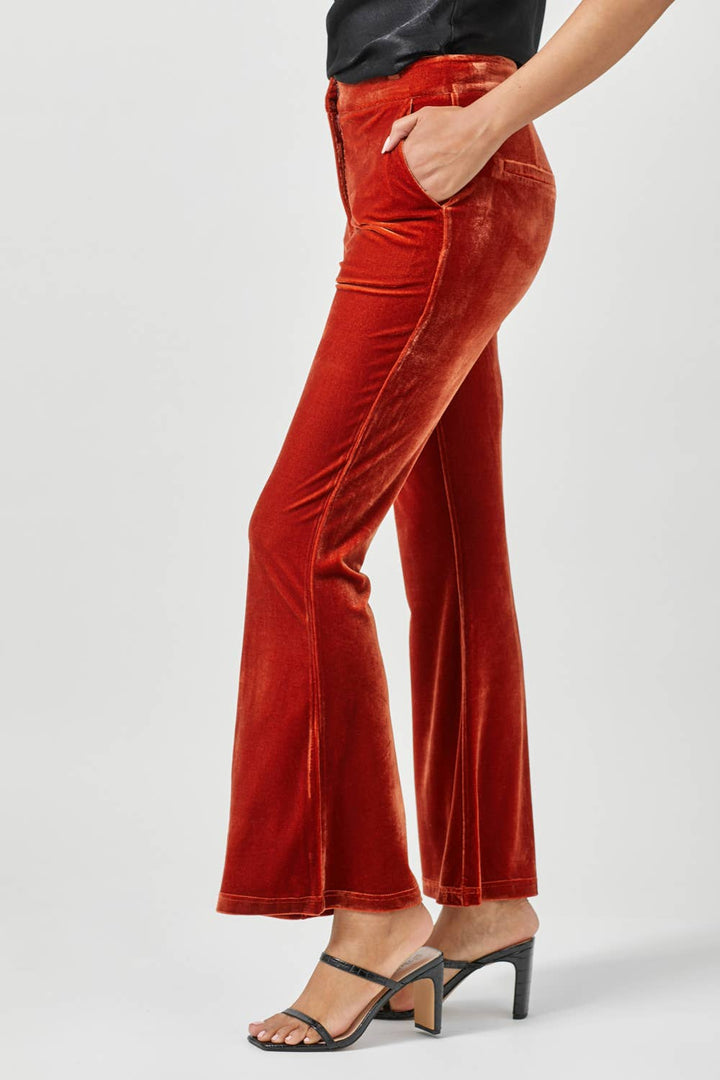 The Zenna Velvet Flare Trousers