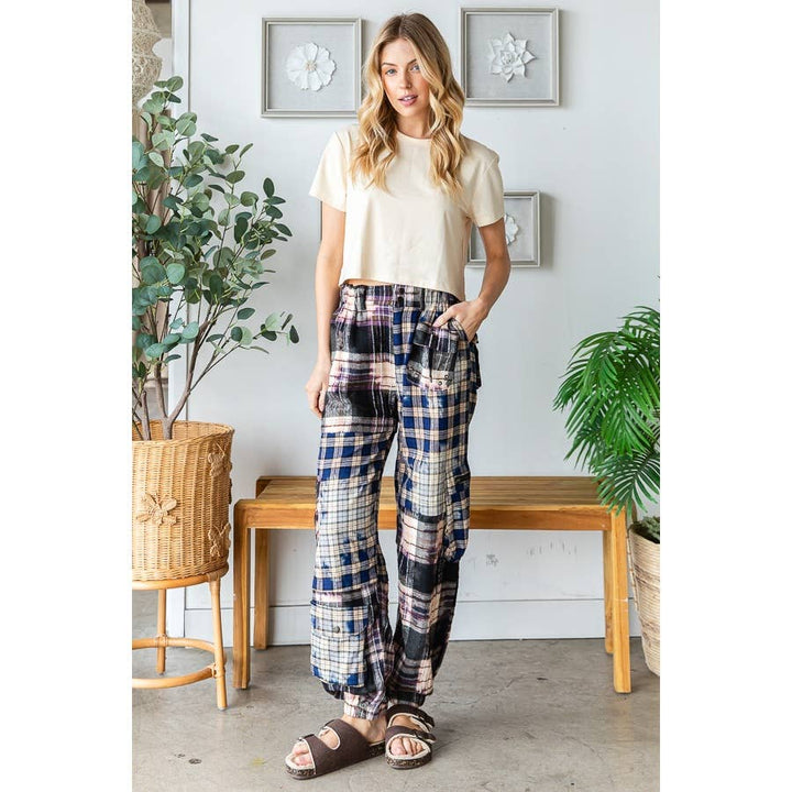 Not the First Rodeo Plaid Jogger Pants