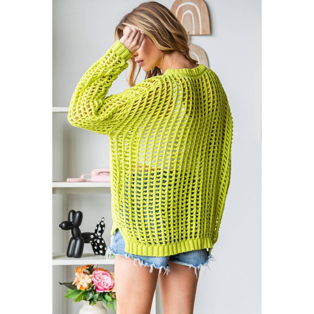 Loose Fit Crochet Sweater: