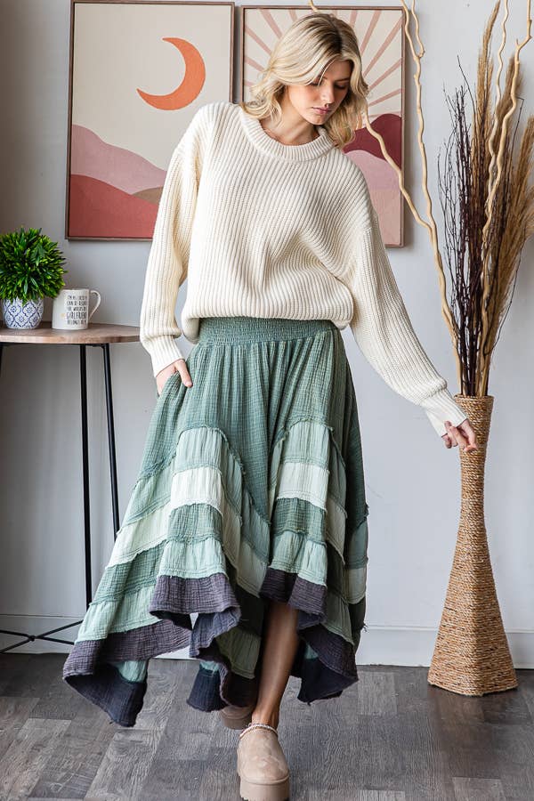 Wanderlust Boheme Layered Maxi Skirt