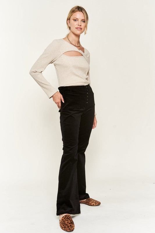 Plus Size Simple Days Cord Flare Pant
