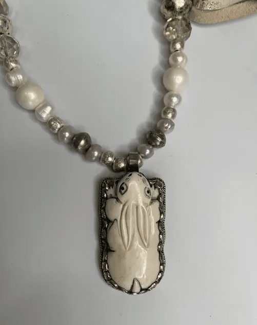 Hand Carved Bunny Necklace