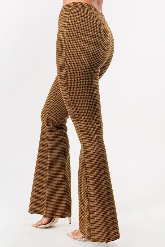 SALE Boho Houndstoot Printed PullOn Hippie Flare Pants Leggings Layering Comfy