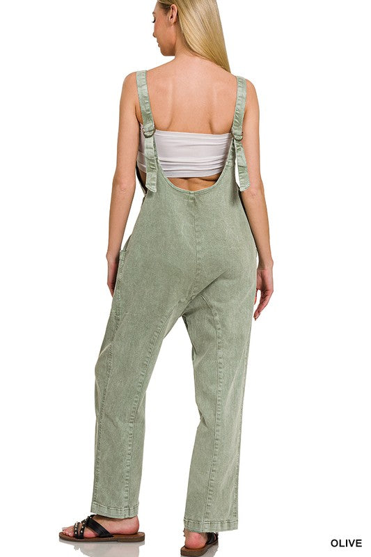 Vikki Deep V Baggy Adjustable Overall