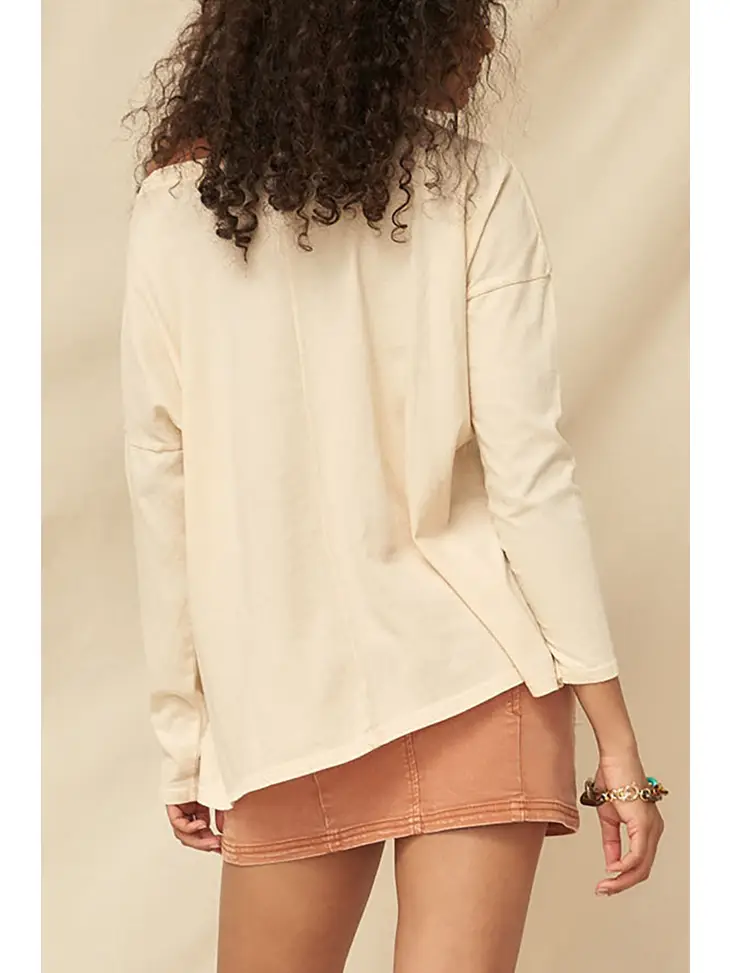 Sale You're So Golden Easy Layering Long Sleeve Top