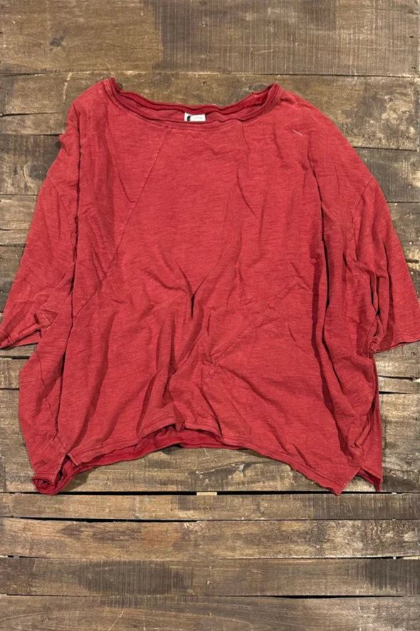 Be Free Cotton Oversized Mineral Washed Top