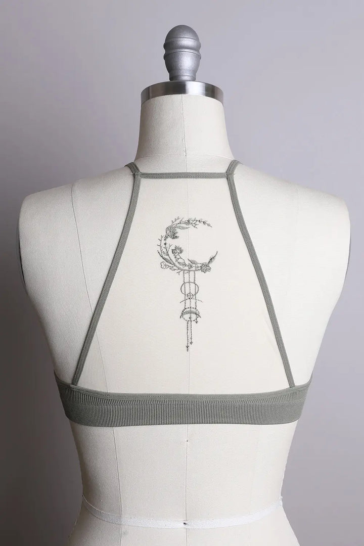 Dream Catcher Moon Tattoo Back Bralette Top Boho Hippie Layering