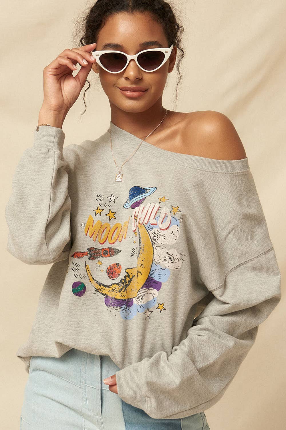 Sale - Moon Child Vintage Graphic Sweatshirt